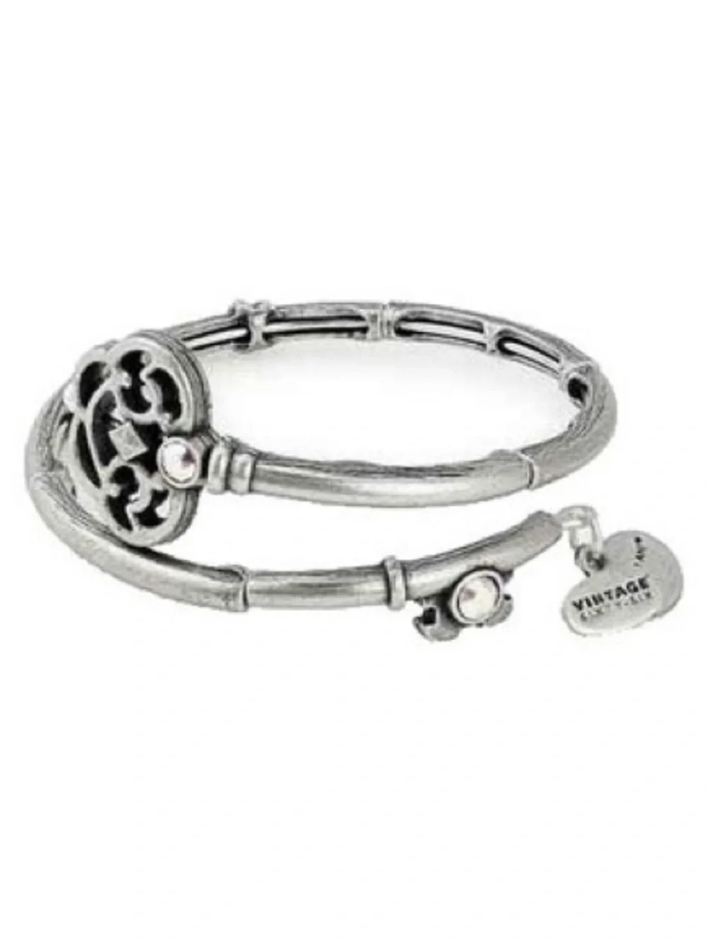 Alex and Ani Key Wrap Bangle Bracelet - Silver